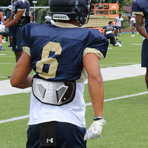Cienfy Football Back Plate for High-Impact Protection, Universal Football Backplate for Shoulder Pads, for Youth and Adult - size: Youth, style: Silver
