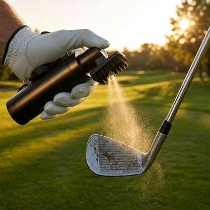 Golf Club Brush Cleaner with 5oz Pressurized Water Sprayer & Clip, Essential Golf Accessories for Golfers