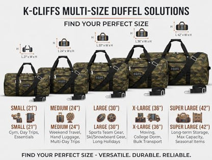 Heavy Duty Cargo Duffel Large Sport Gear Drum Set Equipment Hardware Travel Bag Rooftop Rack Bag - color: Camouflage, size: 30" x 15" x 15"