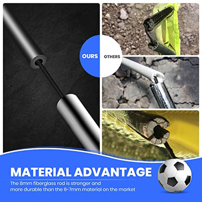 YSSOA 2 Set 4'x3' Portable Soccer Goals for Backyard Pop Up Folding Soccer Net with Carry Bag, Perfect for Youth, Adult, Games or Practice