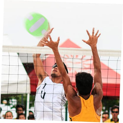 Soft Indoor Volleyball Size 5, Inflatable Soft Training Ball for Sports Practice, Macaron Green-White, Suitable for Student Exams and General Volleyball Training