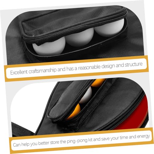 BESTonZON Table Tennis Racket Storage Case Gourd Shape Lightweight Fixed Bag with Ball Holder Protective Paddle Organizer for Daily Matches and Games