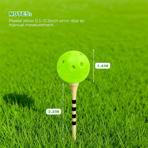 26 Pack Practice Golf Balls, 41mm Hollow Airflow Plastic Golf Balls with Golf Tees, for Indoor Outdoor Driving Range Backyard Swing Practice - color: Green