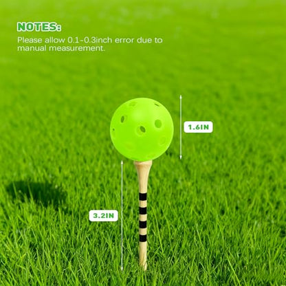 26 Pack Practice Golf Balls, 41mm Hollow Airflow Plastic Golf Balls with Golf Tees, for Indoor Outdoor Driving Range Backyard Swing Practice - color: Green
