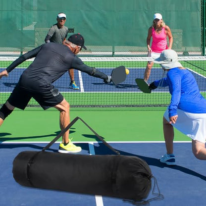 Klmnop Pickleball Net Storage Bag - Portable Drawstring Duffle Carry Bag for Pickleball Net System, Heavy Duty Replacement Holder for Indoor Outdoor Driveway Backyard Court Equipment, No Net