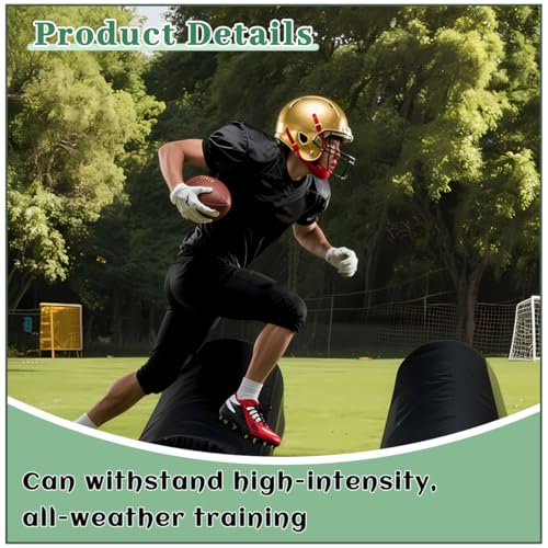 2 Pcs Football Tackle Dummy Waterproof Football Training Equipment Heavy-Duty Football Training Equipment with Handles Suitable for Footwork, Passing, and Agility Training