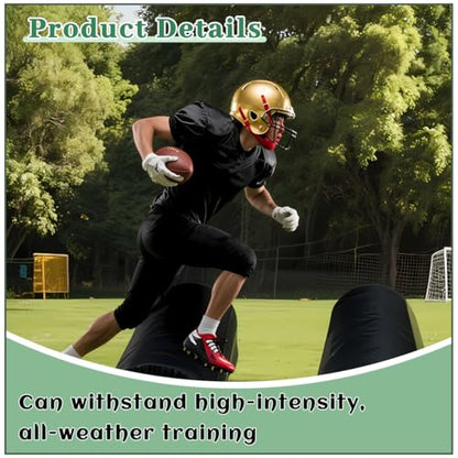 2 Pcs Football Tackle Dummy Waterproof Football Training Equipment Heavy-Duty Football Training Equipment with Handles Suitable for Footwork, Passing, and Agility Training
