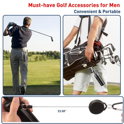 Golf Club Cleaner Brush, Golf Groove Sharpener Tool & Golf Towel, Golf Water Brush with Spray Bottle & Retractable Clip - Holds 5oz of Water, Essential Golf Accessories for Men for Golfer