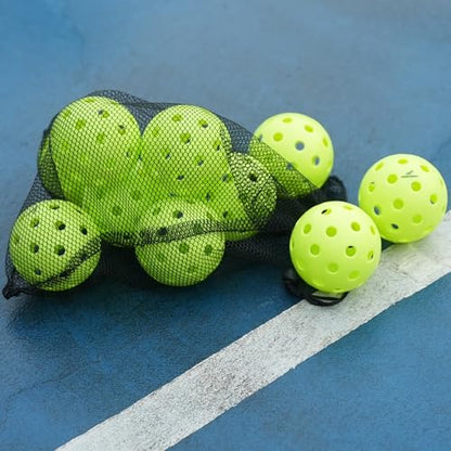 Tball Balls 6 Pack with Mesh Bag, Practice Baseballs for Hitting, 9 Inch Perforated Plastic Baseballs for Tee Ball, Coach Pitch, Hitting Drills