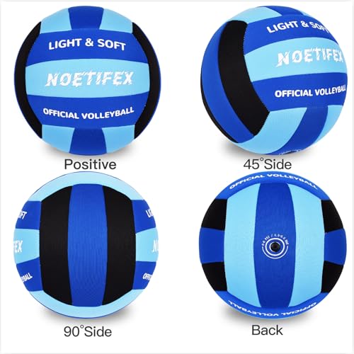 Soft Volleyball-Super Soft Fabric Light Volleyball for Indoor Practice Safe and Quiet Kids Youth Beginners House Yard Training Practice Games(Deflated)