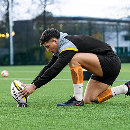 FORZA Football Placekicker Kicking Tee – Placekicker’s Aim & Accuracy Training Tool Football/Rugby | Black Plastic Football Kicking Tee | Football Kicker Training Equipment