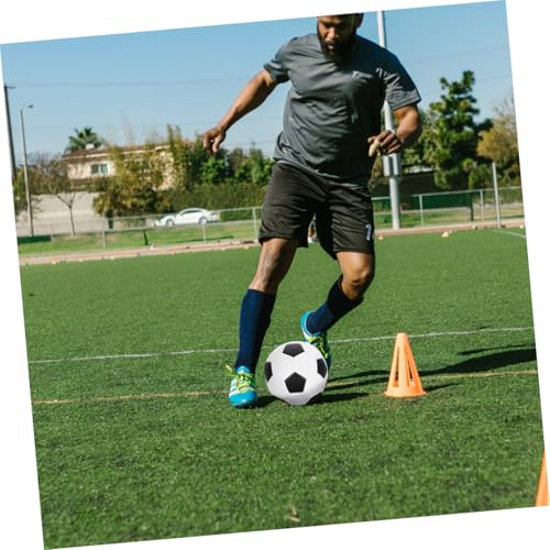 Zerodeko Size 5 Training Soccer Ball Machine-Stitched Pu Football for Outdoor Practice and Adult Soccer Training Wear-Resistant Red Football for Team Sports
