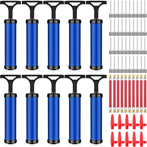 Reginary 10 Pcs Ball Pump for Sports Balls Pump with Needle and Extension Hose Bulk for Basketball Football Soccer Volleyball