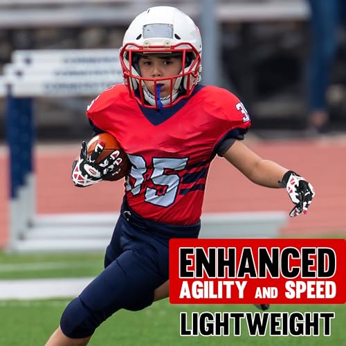 AIGEVTURE Youth Football Gloves Kids Receiver Gloves Sticky Football Gloves for Boys Girls - color: Black, size: Youth S