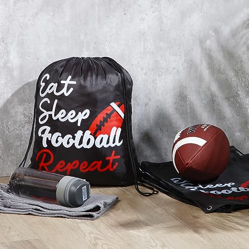 Windyun 16 Pcs Ball Drawstring Backpack Bulk Lightweight Draw String Bags Cinch Bags Drawstring Cinch Sack Tote(Football) - style: Football