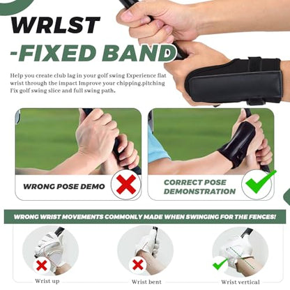 LELE LIFE 2 Pack Golf Swing Training Aid, Golf Wrist Brace Band, Efficient Golf Swing Trainer for Swing Correction, Gesture Alignment Practice Tool for Golf Beginners