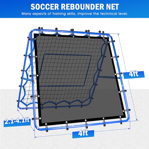 Volleyball Baseball Rebounder Net, Softball Rebounder Pitchback Net Quick Adjustments, Quick Adjustments Lacrosse Bounce Back Practice Equipment, Ideal for Outdoor Indoor and Backyard Training