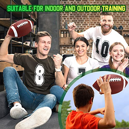 Jerify 12 Pcs Composite Leather Footballs Official Composite Ball Inflatable Football with Pump Indoor Outdoor Football Bulk for Training and Recreational Play - size: Size 6