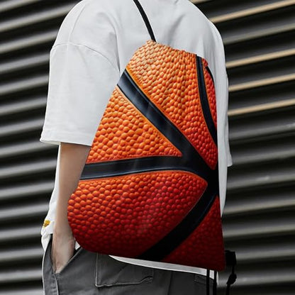Large Capacity Beam Backpack Drawstring Sack for Basketball Sports Gear Travel Storage Men Women Unisex, Basketball Bags - color: Picture (1002)