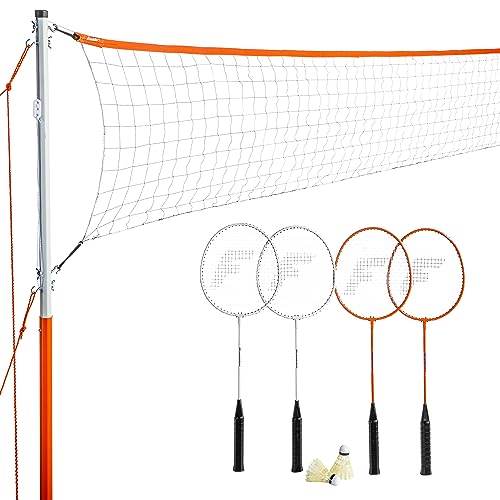 Franklin Sports Badminton Net Sets - Outdoor Backyard + Beach Badminton Net + Equipment Set - (4) Rackets + (2) Birdies + Portable Net Included - Adults + Kids Set - style: Starter