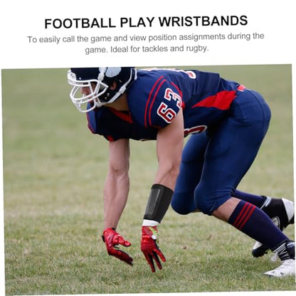 DOITOOL Football Tactical Wristband Quarterback Arm Band for Training and Game Use, Medium Size Black Sports Wrist Sleeve for Football and Rugby Accessories