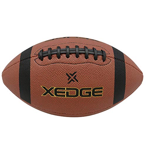 XEDGE Composite Leather Indoor/Outdoor Footballs for Training and Recreational Play Size 6,7,9