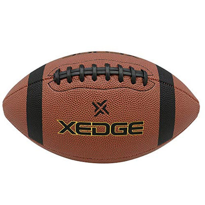 XEDGE Composite Leather Indoor/Outdoor Footballs for Training and Recreational Play Size 6,7,9