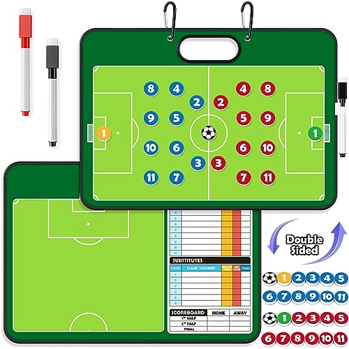 Torlam Magnetic Dry Erase Coach Board, Baseball, Soccer, Football, Basketball Coaching Clipboard