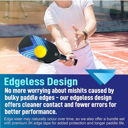 Pickleball Paddles, USAPA Carbon Fiber Pickleball Paddle with Pickle Ball Paddle Cover, Pickle Ball Raquette Pickle Ball Racket Edgeless Style