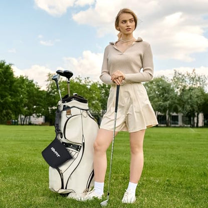 Golf Club and Golf Ball Cleaning Bag,Golf Ball Cleaner,Golf Club Cleaner,Cleans Club Grooves, Golf Bag Accessories,Machine Washable, Golfer Gifts for Men,Detachable Clip - color: black