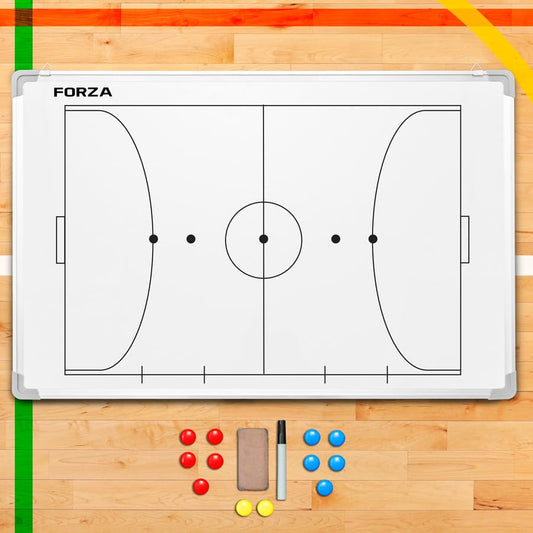 FORZA 35in x 24in Double-Sided Sports Coaching Whiteboard | 13 Sport Options - Dry Erase Board Equipped with Magnetic Markers, Pen & Eraser (Futsal, Without Carry Bag) - size: Without Carry Bag, style: Futsal
