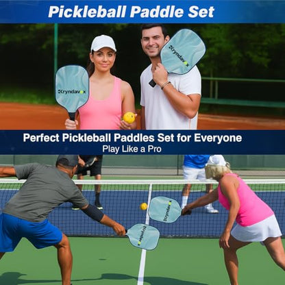 Kryndavox Pickleball Paddle Set of 1，USAPA Approved Carbon Fiber/Fiberglass Pickleball Racket for Men and Women - color: Carbon Fiber
