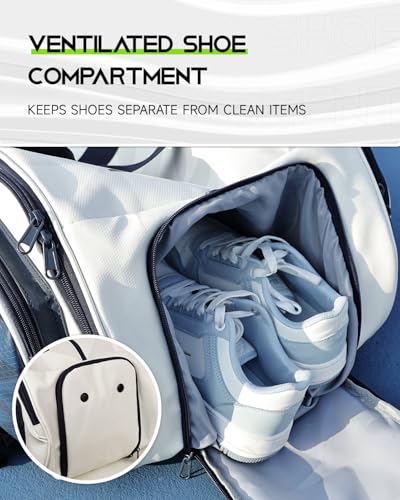Warping Point Pro Team Pickleball Bag for Men & Women, 2-in-1 Large Duffle Backpack Fits 4+ Paddles & Gear, Ventilated Shoe Compartment, Fence Hook, Multi-Pocket Design