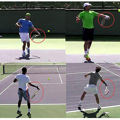 Professional Tennis Trainer Practice Serve Ball Machine Sports Training Tool, Tennis Power Resist System Resistance Band, Self-Study Correct Wrist Posture Accessories