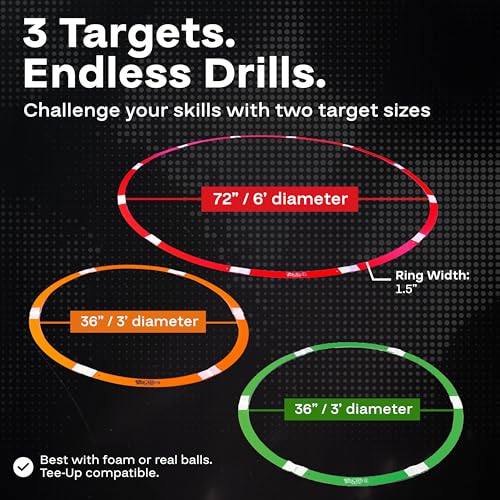 PGA Tour Golf Practice Aids by Golfgen: Premium Chipping Nets, Putting Rings, & Targets, Indoor & Outdoor Training, Improve Accuracy & Control, Master Putting and Chipping, Portable for On The Go