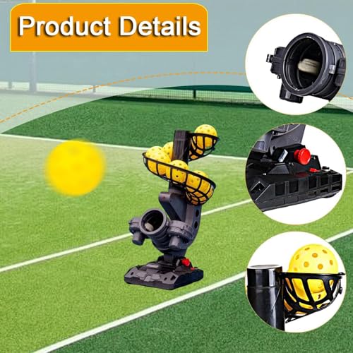 Portable Pickleball Machine for Solo Practice - 9 Ball Capacity, Tripod Compatible, Lightweight PP Construction