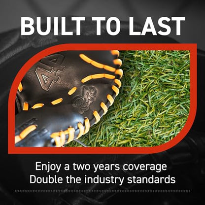 44 PRO BB Stock Rise Baseball Glove for Youth & Little Leagues, Age 8-12, Infield & Outfield, 11.5", H-Web, Easy Break-in, Narrow Fit & Lightweight Design