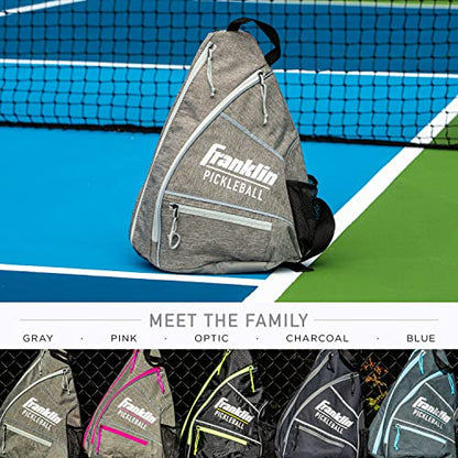 Franklin Sports Pickleball Bags - Sling Bag Backpack for Gear + Equipment - Men + Women - Holds Paddles, Balls + Accessories - color: Gray