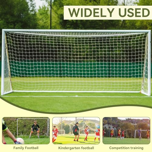 Soccer Goal Net, Sports Soccer Replacement Goal Nets Football Net Soccer Netting for Backyard Games and Training for Adults and Youth Soccer Practice, White - size: 6X4FT