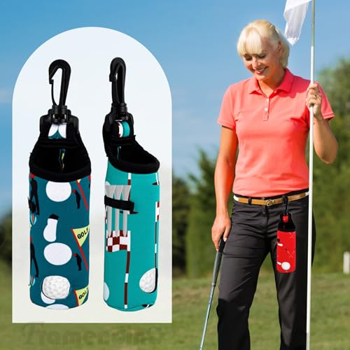 Framendino, Golf Ball Carry Bag Golf Tee Holder Pouch Keychain Belt Clip for Men Women Sports Storage Gifts Accessories