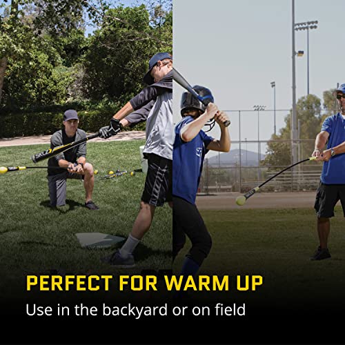 SKLZ Hitting Stick Batting Swing Trainer for Baseball and Softball, One-on-One Coaching Tool for Ball Contact, Hand-Eye Coordination, and Bat Speed - style: Baseball Swing Trainer