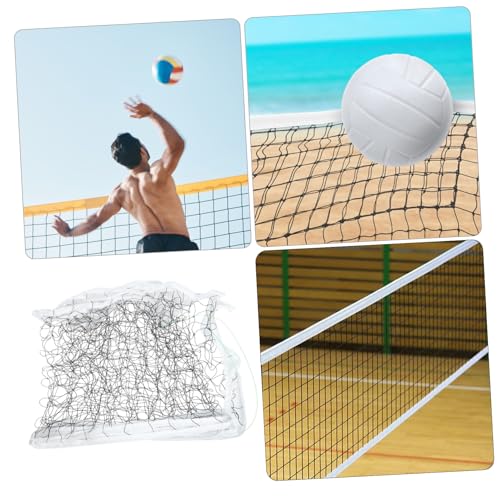 POPETPOP Standard Beach Volleyball Net for Backyard Portable Heavy Duty Volleyball Netting Carrying Bag for Outdoor Sports and Family Fun