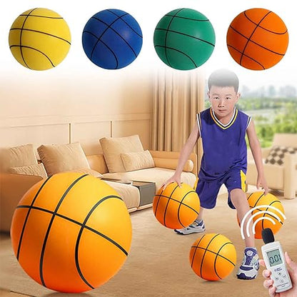 Silent Basketball, 2026 Quiet Basketball Indoor, Silent Basketballs Dribbling Indoor, No Noise Foam Basketballs for Quiet Dribbling and Indoor Training Activities