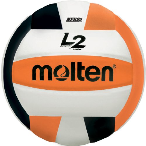 Molten L2 Volleyball, NFHS Approved - color: Orange/Black/White