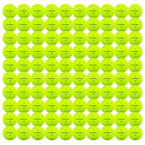 PRECISE Pickleball Balls – Outdoor A 40 Model with 40 Holes – USAPA Approved – Durable Flight Design - color: Green, size: 100 Balls