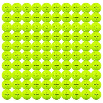 PRECISE Pickleball Balls – Outdoor A 40 Model with 40 Holes – USAPA Approved – Durable Flight Design - color: Green, size: 100 Balls