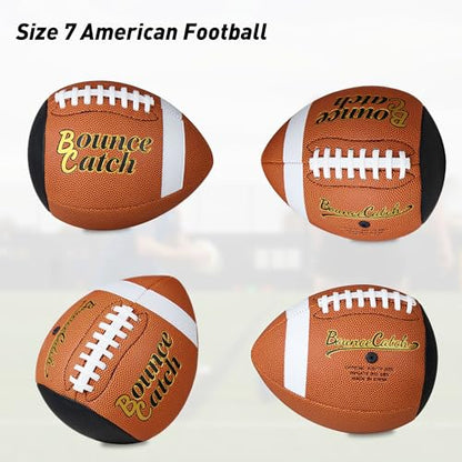 Training Football, Youth Size Fatherless Football PassCatch Solo Enhancing Passing Catching Halfball(with Pump) - style: Black-9#(Ages 14+)