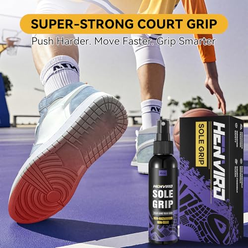 Basketball Shoe Grip Spray - Basketball Accessories, Anti SlipTraction Spray for Shoe Bottom With Sneaker Wipes