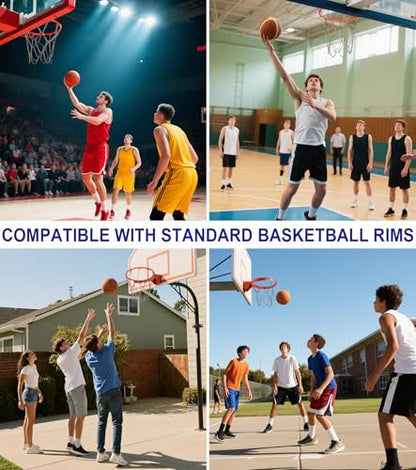 LAO XUE Heavy Duty Stainless Steel Chain Basketball Net Replacement,12 Loops Rust Proof Fits All Standard Outdoor Hoops