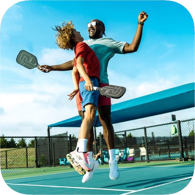 Titan Pro Titanium Carbon Fiber Pickleball Paddle – T700 Carbon Fiber Face, Electroplated Titanium, Nomex Duo Core, USA Pickleball Approved, 14mm & 16mm – Intermediate to Advanced Players